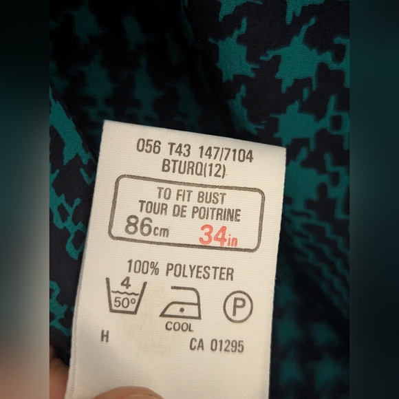 St Michael blouse shirt green navy size 12 - Picture 11 of 11